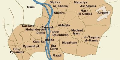 开罗地图和周边地区
