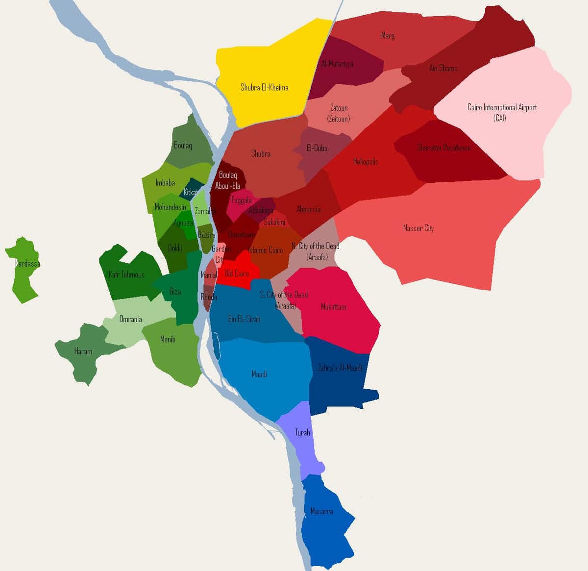 开罗附近的地图