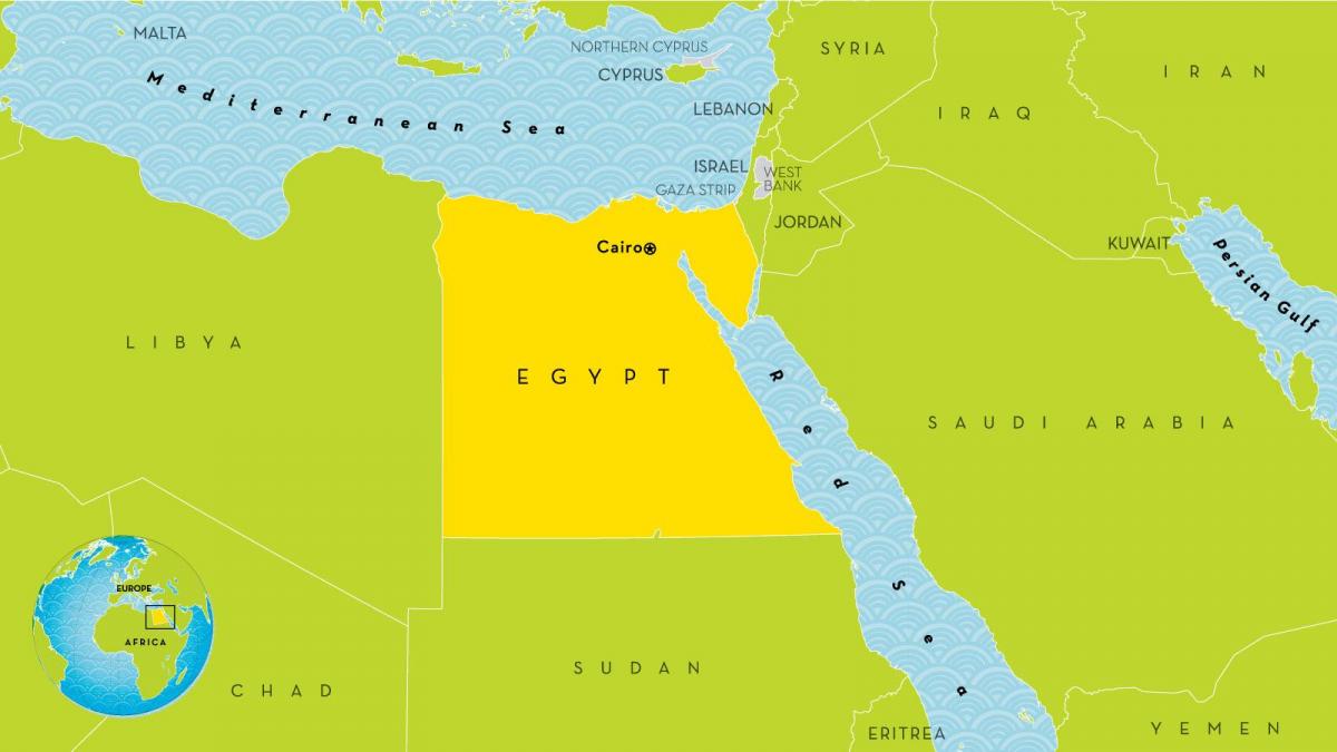 首都城市的埃及地图