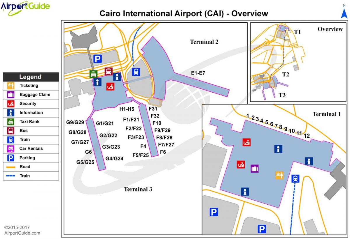 开罗国际机场的地图