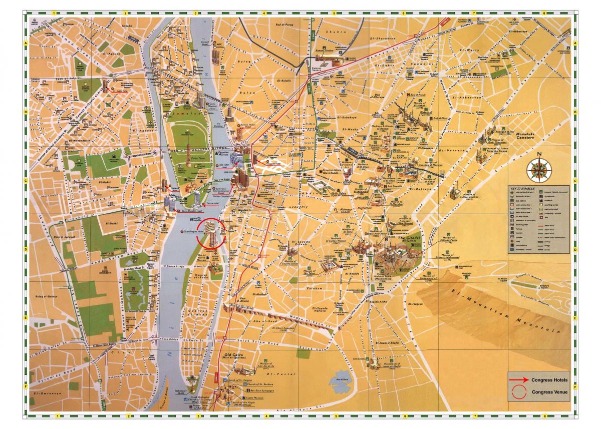开罗的旅游景点地图