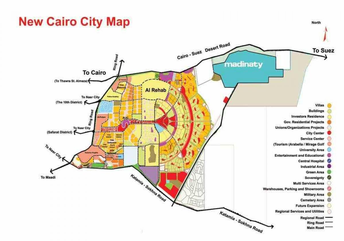 地图新开罗的城市